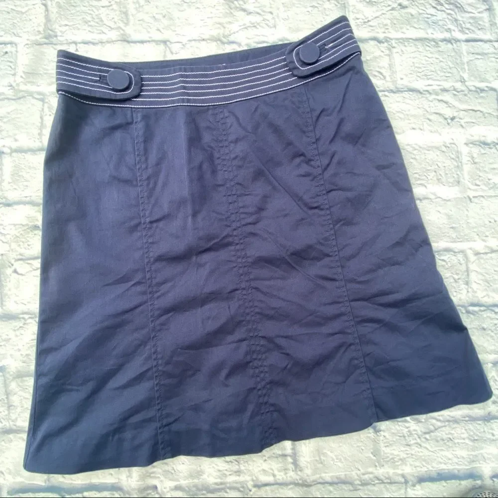 Lilly Pulitzer Navy Skirt With Button Detail 4